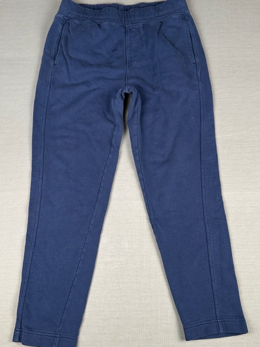 Pact 100% Organic Cotton Brushed Fleece Sweatpants Blue Navy Joggers Small S